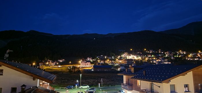 Światła Livigno po zmroku