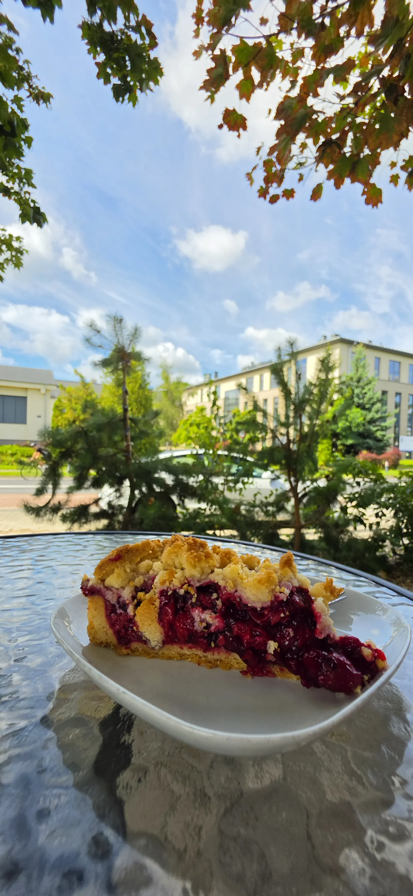 A slice of apple pie on the ride