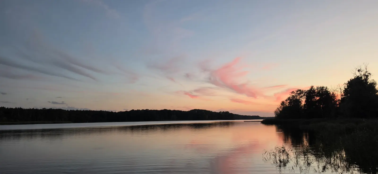Sunset over the lake