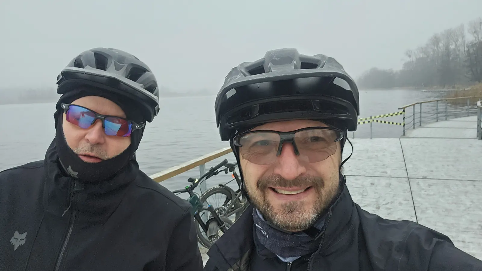 Selfie on the frozen lake