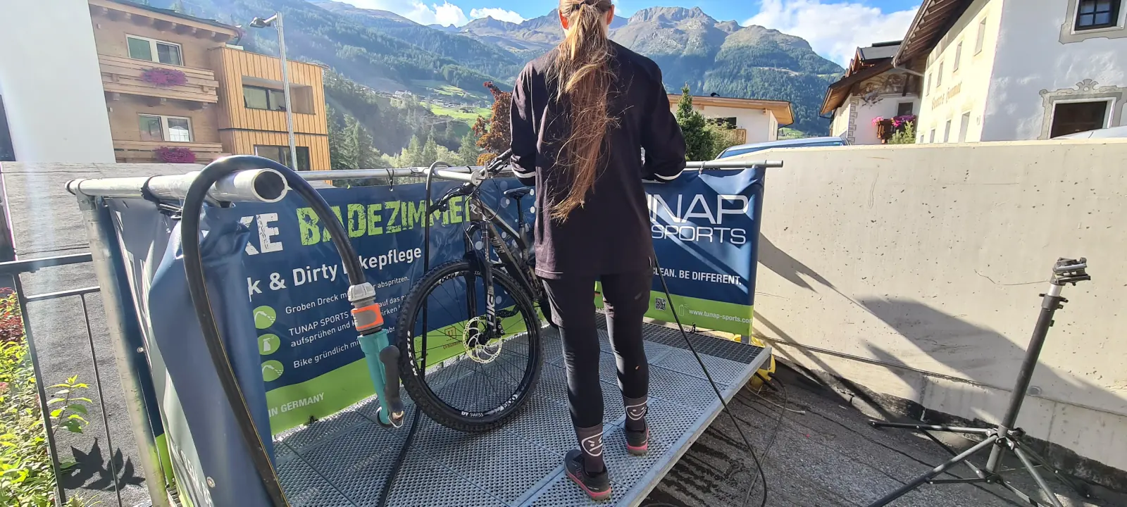 Myjka rowerowa w Sölden